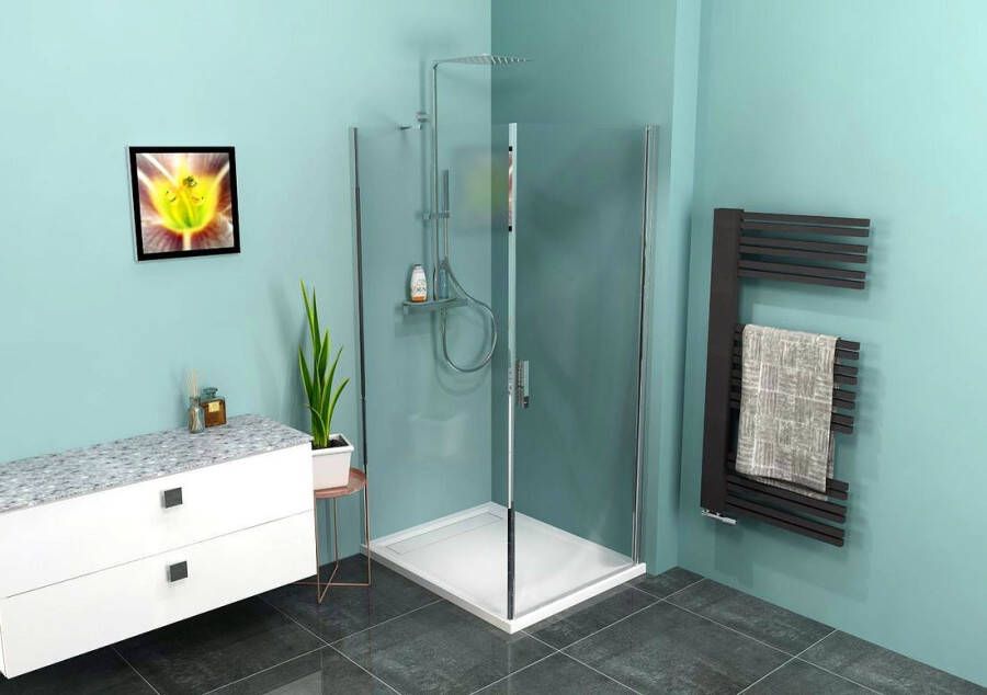 Gelco One douchecabine rechthoek 70x80 cm chroom