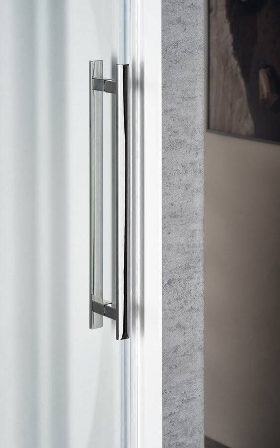 Gelco Volcano schuifdeur chroom 140 cm 218 cm hoog 8 mm antikalk