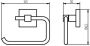 Haceka Mezzo toiletrolhouder zonder klep 14 2x5x10 7cm RVS-look - Thumbnail 3