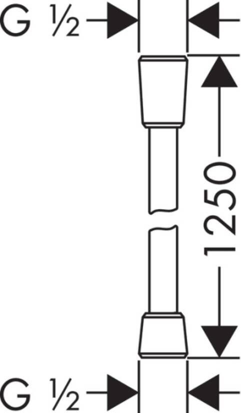 Hansgrohe Isiflex doucheslang 1250 mm chroom