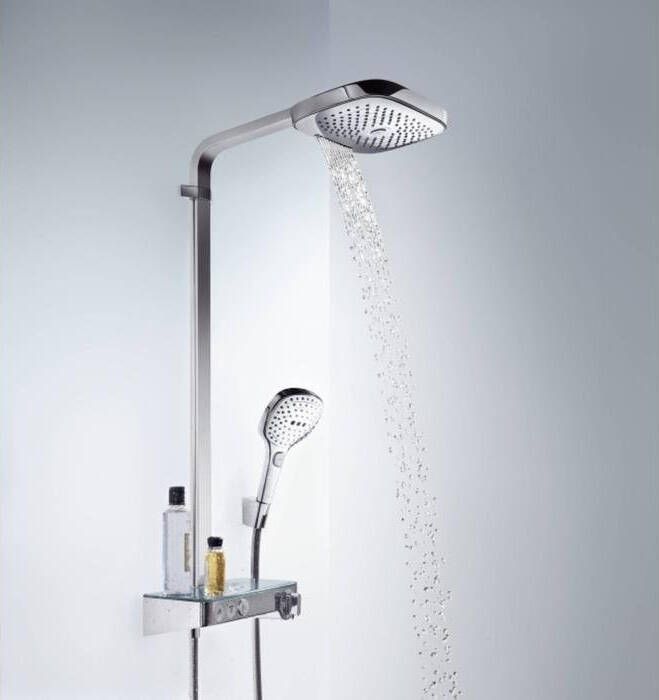 Hansgrohe Raindance Select e 360 showerpipe showertablet wit-chroom