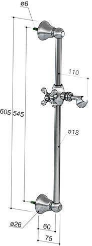 Hotbath Amice Mate glijstang M201 chroom