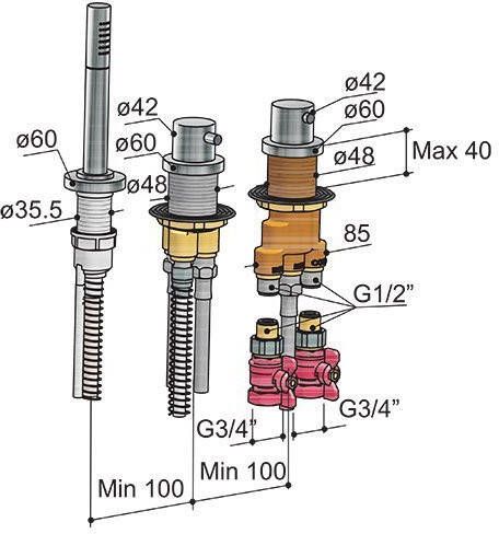 Hotbath Buddy bad thermostaat badrandcombinatie B065 geborsteld Nikkel