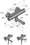 Douche Concurrent Badkraan Hotbath Buddy 15cm Hartafstand Thermostatisch Opbouw Mat Zwart 2 Greeps met Uitloop - Thumbnail 3