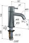 Hotbath Cobber 1-hendel wastafelmengkraan 14 3 cm hoog met gebogen uitloop van 10 7 cm chroom - Thumbnail 3