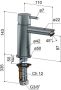 Hotbath Cobber 1-hendel wastafelmengkraan 14 3 cm hoog met rechte uitloop van 11 cm geborsteld messing PVD - Thumbnail 3