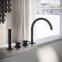 Hotbath Cobber Badrandcombinatie met draaibare mengkraan 2 functies omstel en handdouche Living Colours Verouderd messing CB073AB - Thumbnail 5