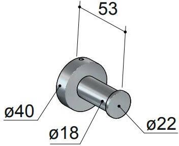 Hotbath Cobber CBA03 handdoekhaak chroom