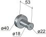 Hotbath Cobber CBA03 handdoekhaak geborsteld nikkel - Thumbnail 2