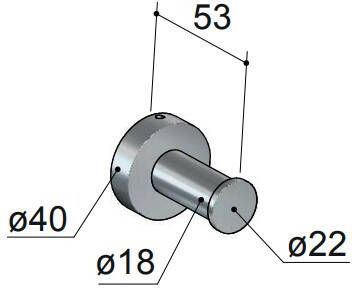 Hotbath Cobber CBA03 handdoekhaak gepolijst messing