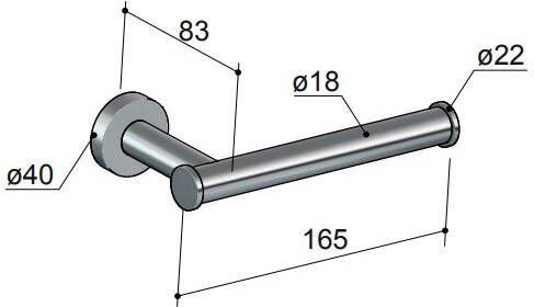 Hotbath Cobber CBA04 toiletrolhouder verouderd messing