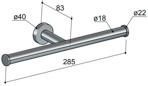 Hotbath Cobber CBA05 dubbele toiletrolhouder chroom