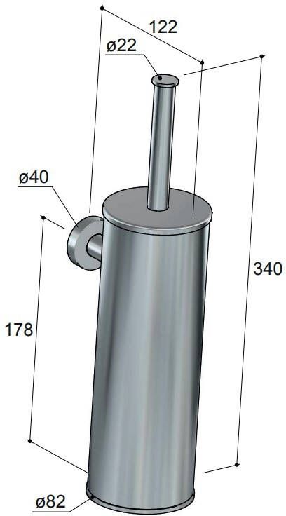Hotbath Cobber CBA11 toiletborstel geborsteld nikkel