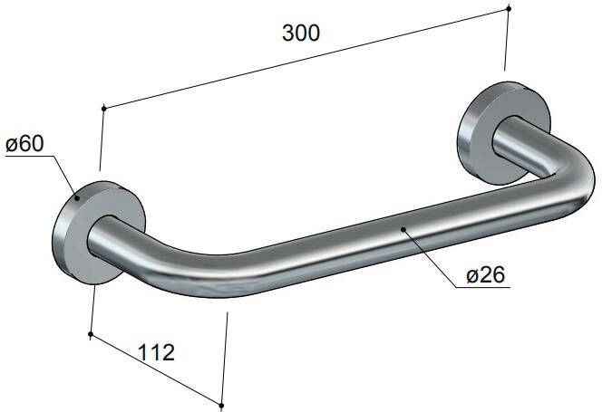 Hotbath Cobber CBA16 badgreep zwart chroom
