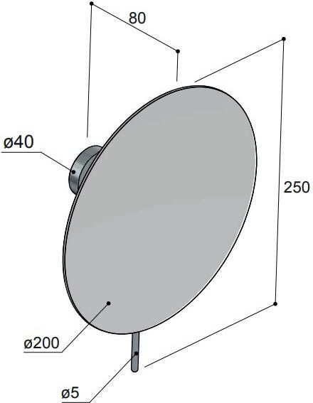 Hotbath Cobber CBA20 ronde scheerspiegel 20 chroom