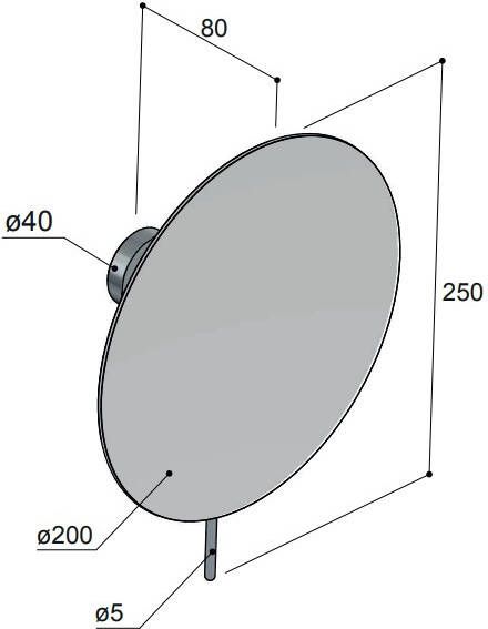 Hotbath Cobber CBA20 ronde scheerspiegel 20 geborsteld koper PVD