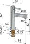 Hotbath Dude Fonteinkraan opbouw L-uitloop 8.5cm geborsteld nikkel E001GN - Thumbnail 4