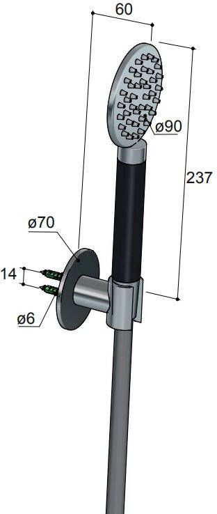 Hotbath Cobber Handdouche met wandsteun Verouderd Messing M444AB