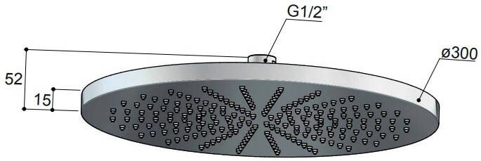 Hotbath Cobber Hoofddouche Mat Zwart M106BL