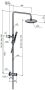Hotbath Cobber M438 regendoucheset met omstel en 150cm doucheslang met 30cm ronde hoofddouche staafhanddouche messing geborsteld PVD M438BBP5 - Thumbnail 3