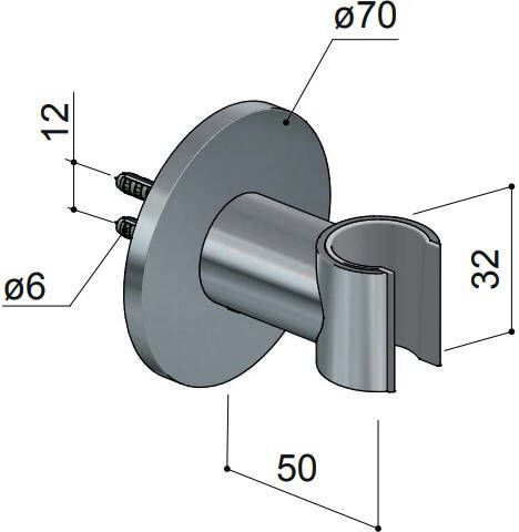 Hotbath Cobber M514 handdouchehouder geborsteld koper PVD