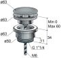 Hotbath Afvoerplug Cobber Always-Open met Schroef Rond Verouderd IJzer - Thumbnail 3