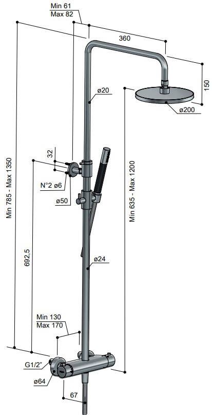 Hotbath Cobber SDS9 opbouw regendoucheset chroom