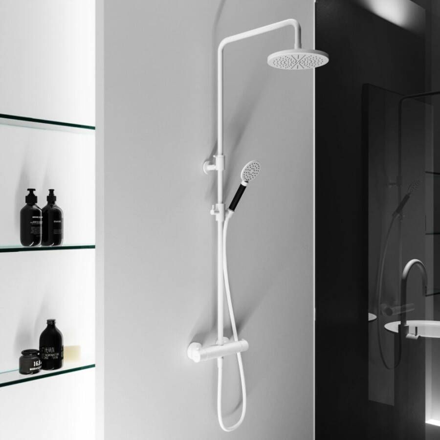 Hotbath Cobber SDS9 opbouw regendoucheset mat wit