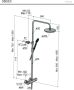 Doucheset Hotbath Cobber Opbouw 20cm Rond Geborsteld Nikkel Thermostaatkraan Glijstang Regendouche en Handdouche 2 Greeps - Thumbnail 2