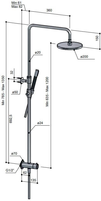 Hotbath Cobber Stortdoucheset Chroom M438CR