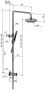 Hotbath Cobber M438 regendoucheset met omstel en 150cm doucheslang met 20cm ronde hoofddouche ronde handdouche messing gepolijst PVD M438NBP - Thumbnail 7