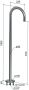 Hotbath Cobber vrijstaande baduitloop 106 cm hoog met gebogen uitloop van 22 5 cm chroom - Thumbnail 3
