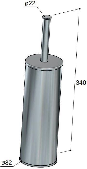 Hotbath Cobber WC-borstelgarnituur Vrijstaand Geborsteld Messing PVD CBA12BBP