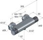 Hotbath Cobber X thermostatische douchemengkraan 26 x 9 3 cm chroom - Thumbnail 3