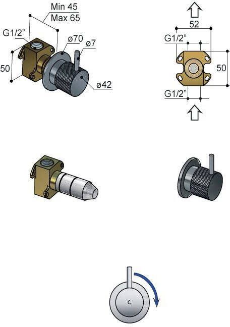 Hotbath Cobber X CX010C inbouw stopkraan koud chroom