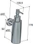 Hotbath Cobber zeepdispenser wandmodel 17 8 x 5 x 10 9 cm geborsteld messing PVD - Thumbnail 3