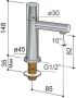 Hotbath Dude Fonteinkraan opbouw uitloop 8.5cm recht geborsteld nikkel V001GN - Thumbnail 4