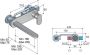 Hotbath Friendo inbouw wastafelmengkraan met inbouwdeel cascade uitloop kantelbare perlator en omstel geborsteld nikkel F006GN - Thumbnail 4