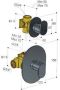 Hotbath Friendo inbouwthermostaat met 1 stopkraan inbouw thermostatisch geborsteld nikkel F012GN - Thumbnail 5