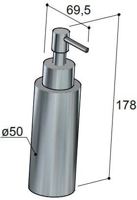 Hotbath Gal CBA10 vrijstaande zeepdispenser geborsteld gunmetal PVD