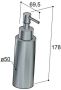 Hotbath Gal vrijstaande zeepdispenser 17 8 x 5 x 6 9 cm geborsteld gunmetal PVD - Thumbnail 3
