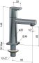 Hotbath Gal Fonteinkraan opbouw uitloop 8.5cm koudwaterkraan chroom GL001CR - Thumbnail 3