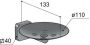 Hotbath Gal zeepschaal wandmodel 4 x 11 x 13 3 cm geborsteld gunmetal PVD - Thumbnail 3