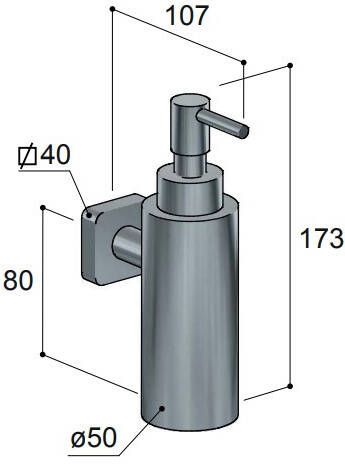 Hotbath Gal GLA09 zeepdispencer geborsteld gunmetal PVD