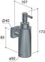 Hotbath Gal zeepdispenser wandmodel 17 3 x 5 x 10 7 cm geborsteld gunmetal PVD - Thumbnail 3