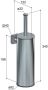 Hotbath Gal wc-borstelgarnituur wandmodel 34 x 8 2 x 12 2 cm geborsteld messing PVD - Thumbnail 2