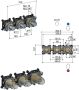 Hotbath inbouwdeel douche thermostaat met 2 stopkranen horizontale verticale plaatsing HBCB7067 - Thumbnail 2