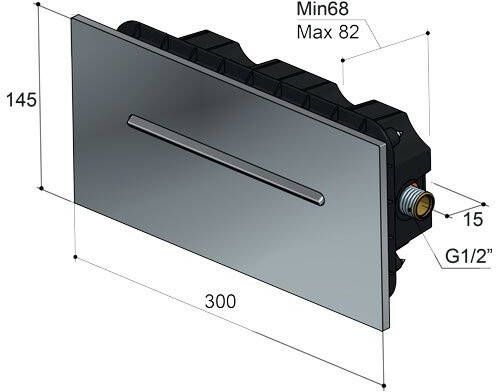 Hotbath Mate M170 cascade wand inbouw chroom