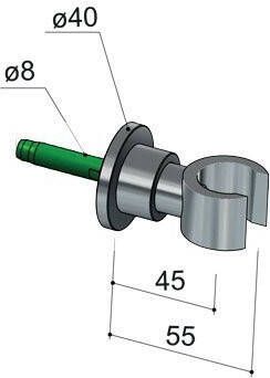 Hotbath Mate M504 wandsteun rond chroom