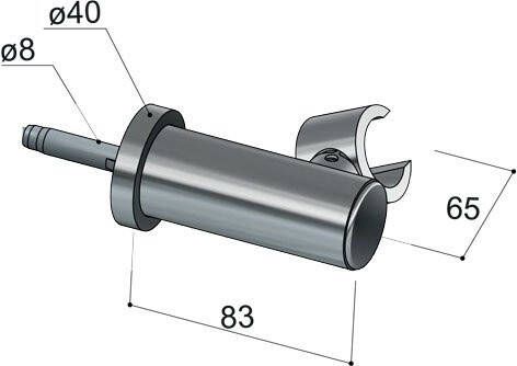 Hotbath Mate M505 wandsteun verstelbaar rond chroom